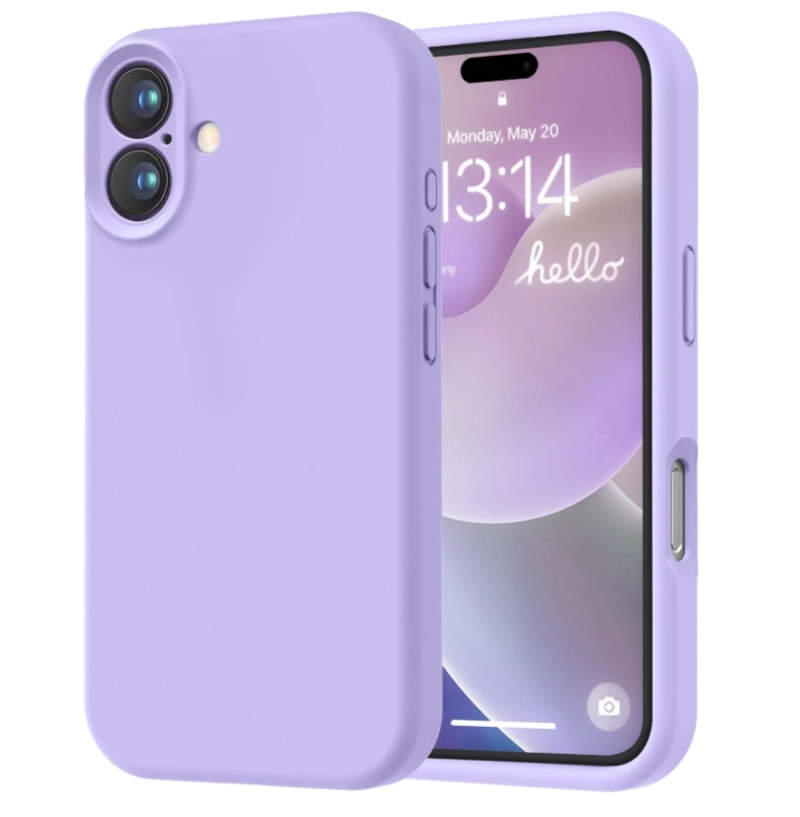CARCASA FUNDA PARA IPHONE 17 SILICONA VIOLETA + MICA - 2