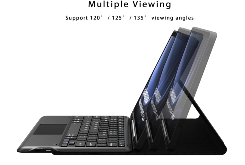 FUNDA CON TECLADO TOUCHPAD NEGRO PARA TABLET S10 LITE - 2