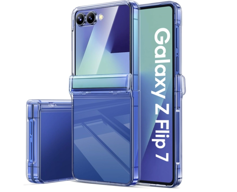CARCASA PARA SAMSUNG Z FLIP 7 TRANSPARENTE CON BISAGRA - 1