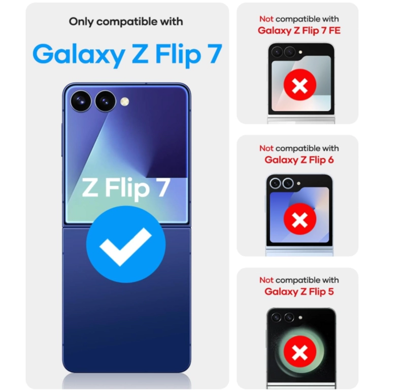 CARCASA PARA SAMSUNG Z FLIP 7 TRANSPARENTE CON BISAGRA - 7