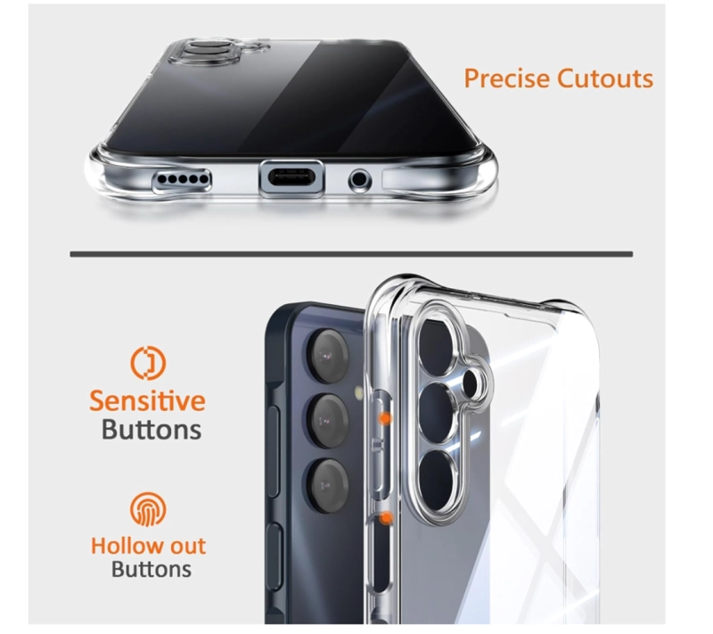 CARCASA PARA SAMSUNG A17 5G TRANSPARENTE REFORZADA - 3