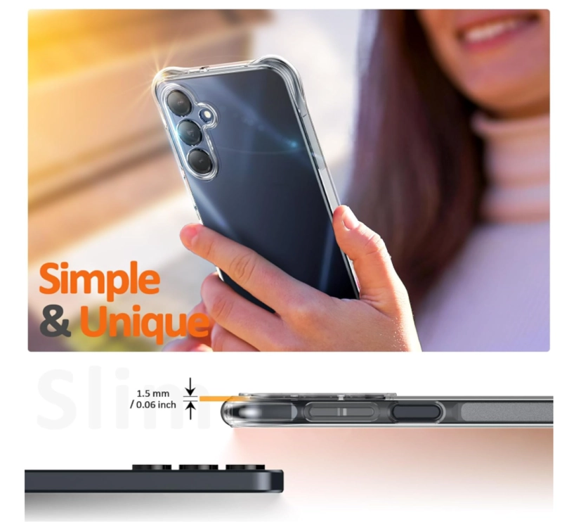 CARCASA PARA SAMSUNG A17 5G TRANSPARENTE REFORZADA - 4