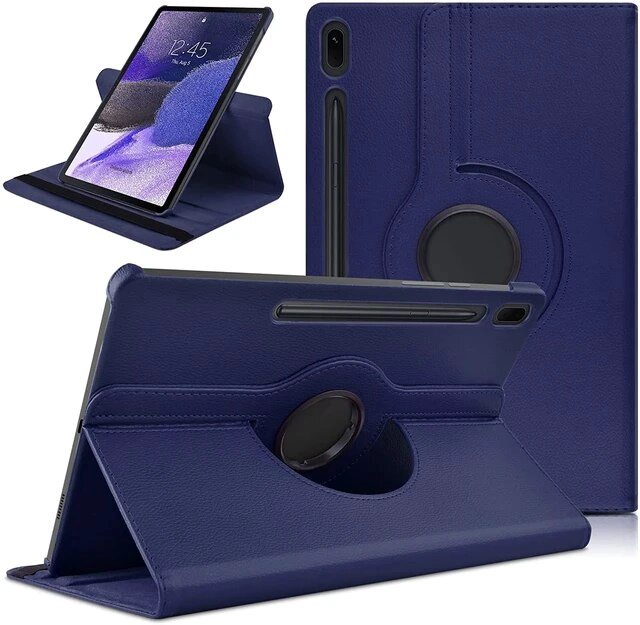 CARCASA FUNDA GIRATORIA PARA TABLET SAMSUNG S10 LITE 2025 AZUL - 1