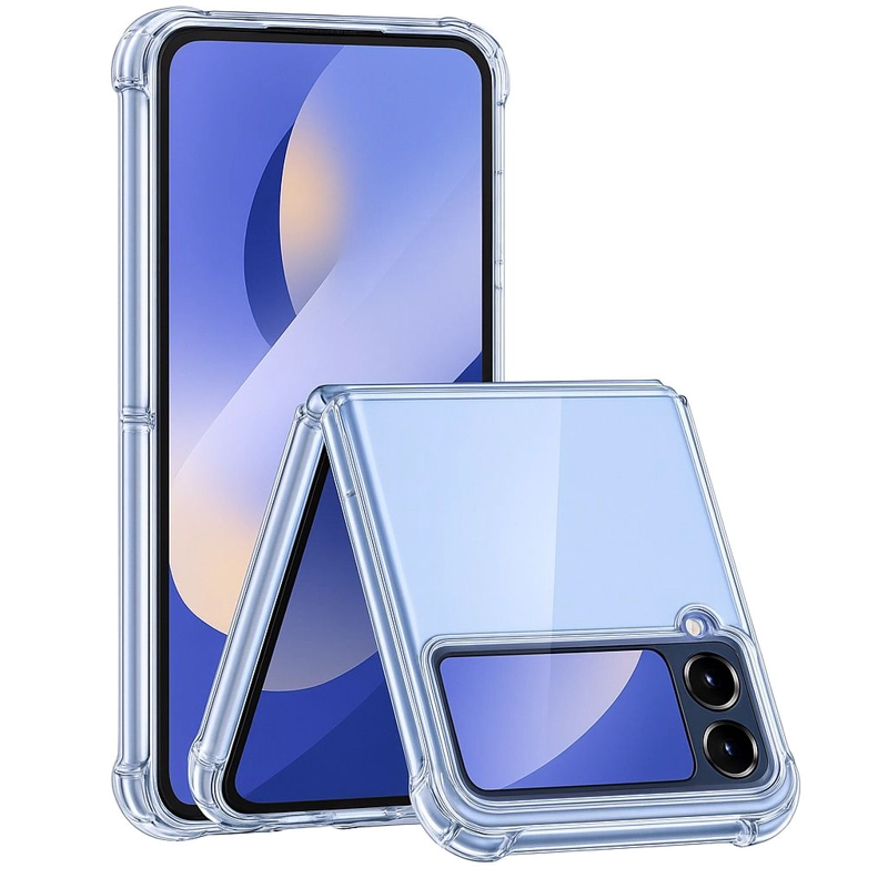 GENÉRICO CARCASA PARA SAMSUNG Z FLIP 7 FE TRANSPARENTE REFORZADA