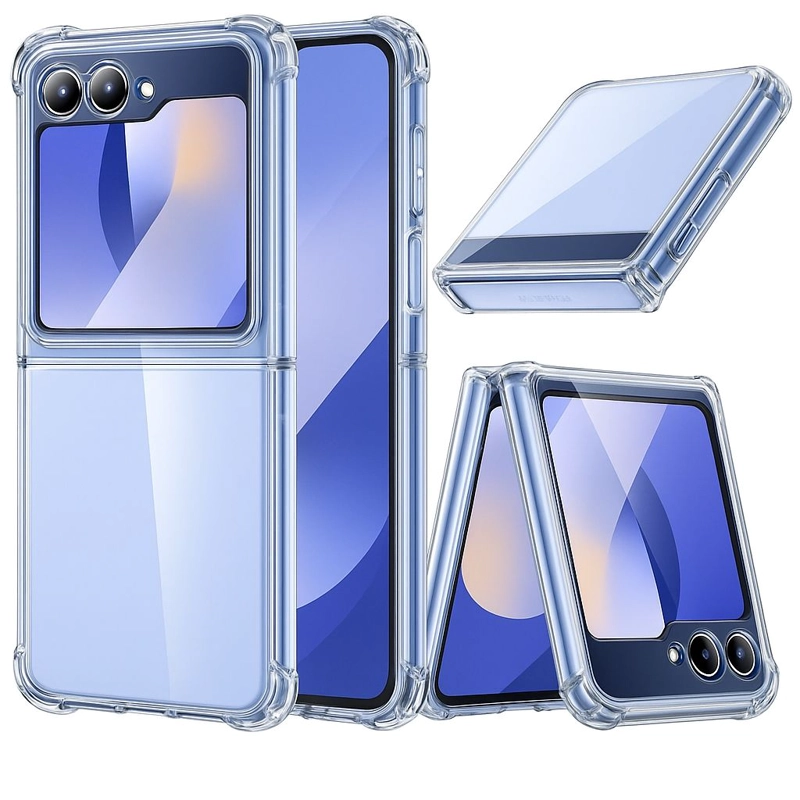 CARCASA PARA SAMSUNG Z FLIP 7 FE TRANSPARENTE REFORZADA - 2