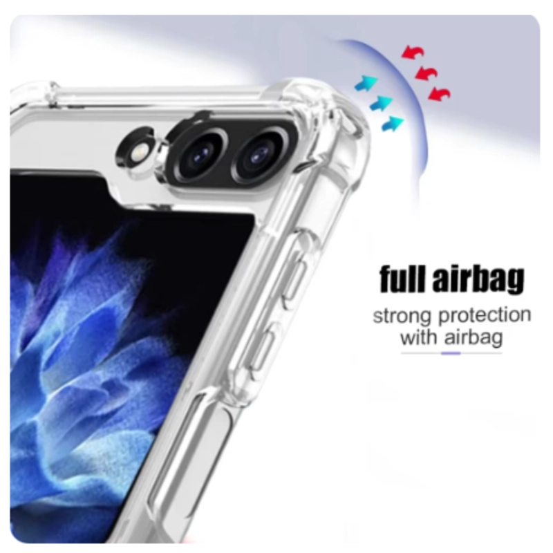 CARCASA PARA SAMSUNG Z FLIP 7 FE TRANSPARENTE REFORZADA - 4