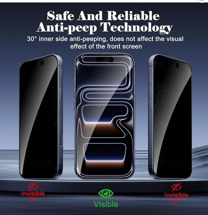 LAMINA MICA PRIVACIDAD 3D ANTI-ESPIA PARA IPHONE 17 - 3