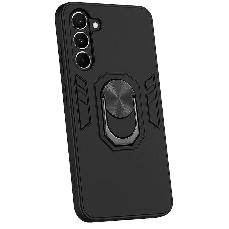 CARCASA PARA SAMSUNG S25 FE ANTI GOLPES ANILLO NEGRO - 2