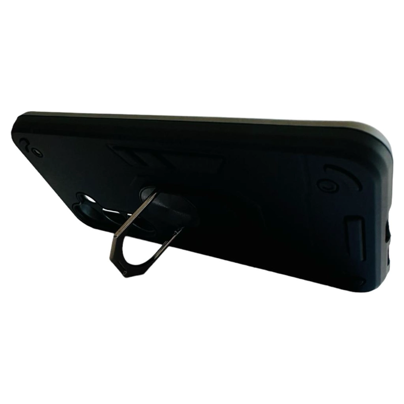 CARCASA PARA SAMSUNG S25 FE ANTI GOLPES ANILLO NEGRO - 4