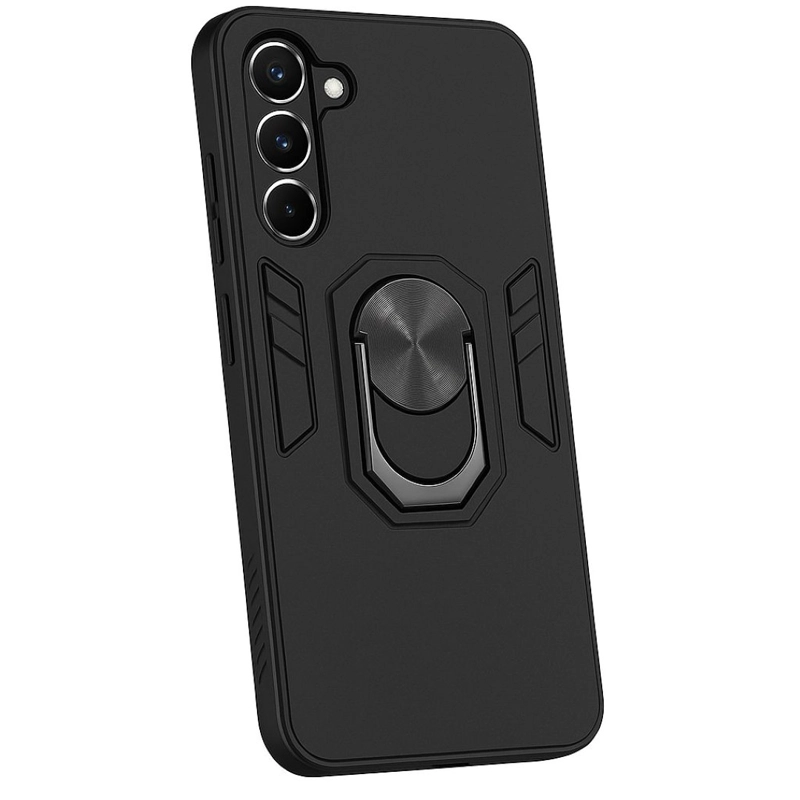 GENÉRICO CARCASA PARA SAMSUNG S25 ANTI GOLPES ANILLO NEGRO