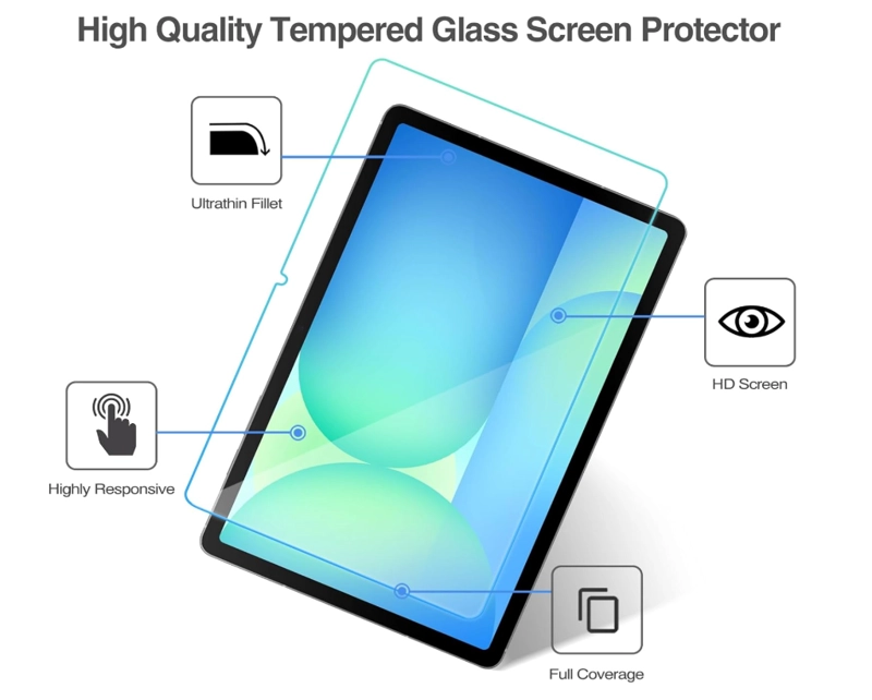 MICA LAMINA DE VIDRIO TEMPLADO PARA SAMSUNG TAB S10 FE+ - 5