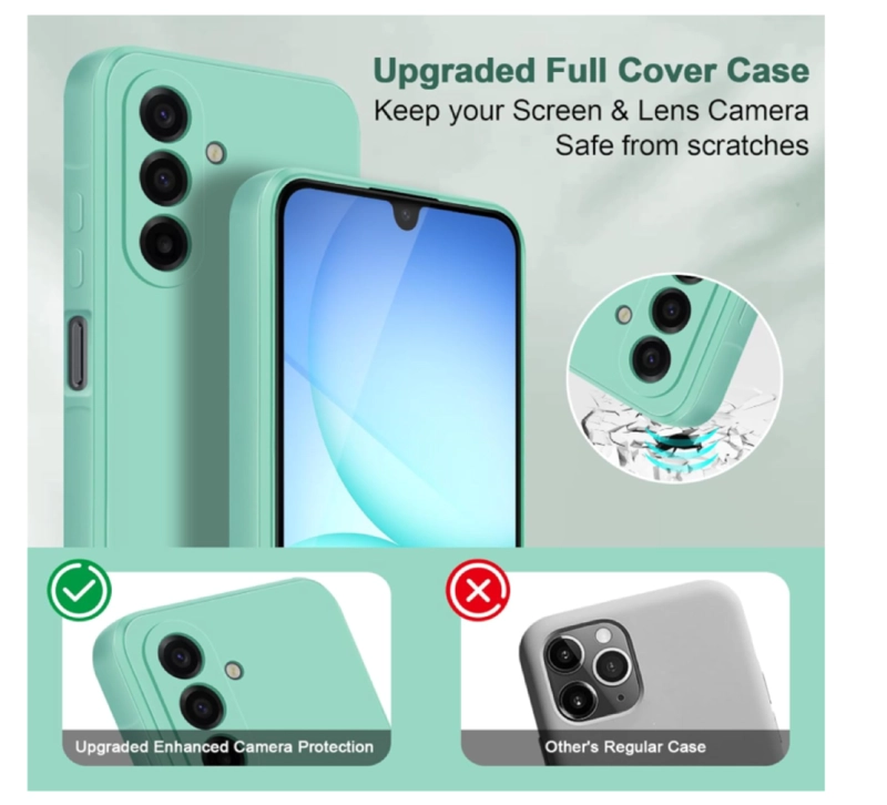 CARCASA FUNDA PARA SAMSUNG A17 5G SILICONA TURQUESA - 2