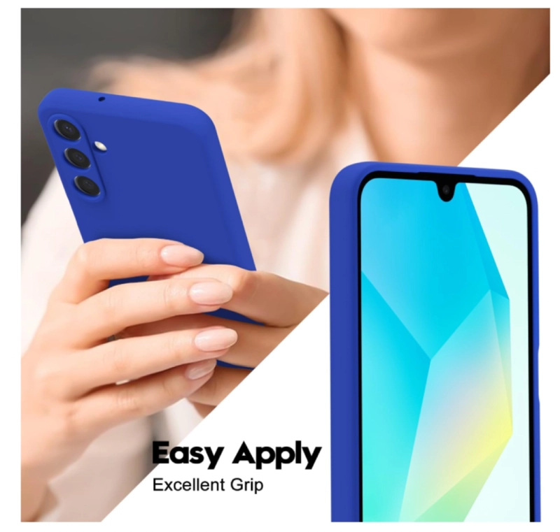 CARCASA FUNDA PARA SAMSUNG A17 SILICONA AZUL - 4