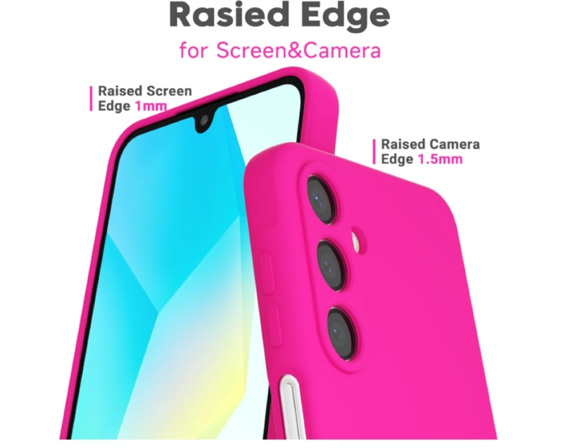 CARCASA FUNDA PARA SAMSUNG A17 5G SILICONA FUCSIA - 3