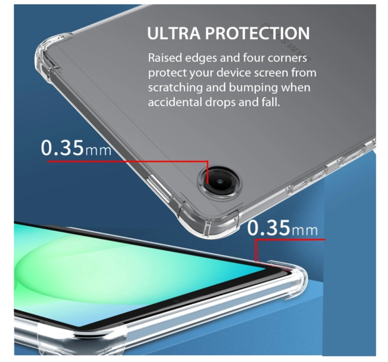 CARCASA TRANSPARENTE REFORZADA PARA TABLET SAMSUNG A11 PLUS - 3