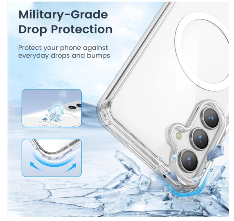 CARCASA PARA SAMSUNG S25 PLUS TRANSPARENTE MAGSAFE - 2