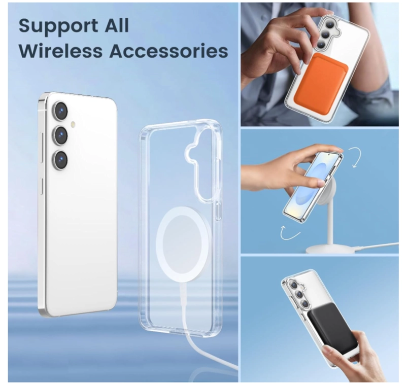 CARCASA PARA SAMSUNG S25 PLUS TRANSPARENTE MAGSAFE - 5