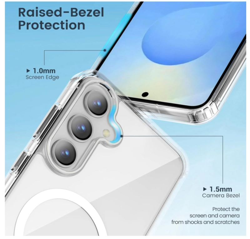 CARCASA PARA SAMSUNG S25 PLUS TRANSPARENTE MAGSAFE - 7