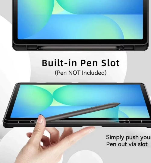 FUNDA CON RANURA SMARTCOVER PARA TABLET SAMSUNG A11+ NEGRO - 4