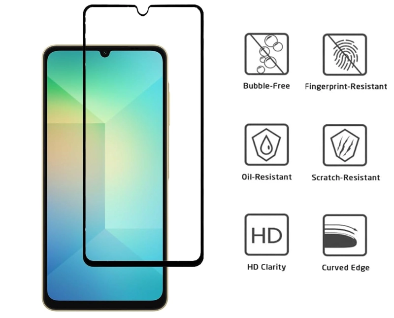 MICA LAMINA VIDRIO TEMPLADO COMPLETA PARA SAMSUNG A06 4G 5G - 3