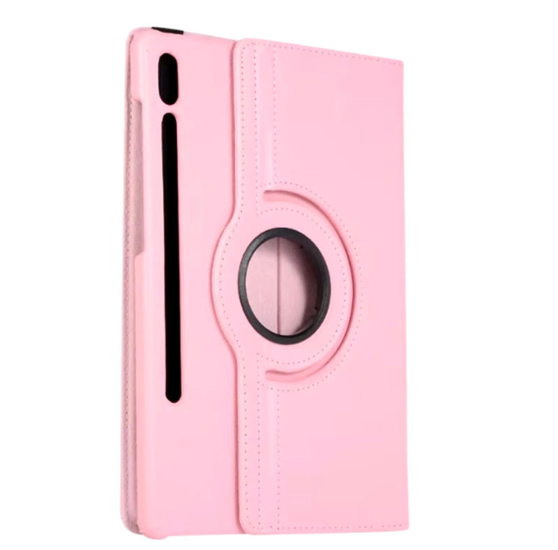 CARCASA FUNDA GIRATORIA PARA TABLET SAMSUNG S10 FE 10.9 ROSADO + VIDRIO - 4