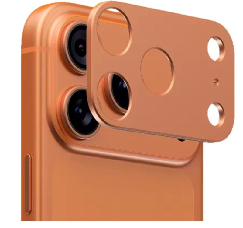 PROTECTOR TRASERO DE CAMARA PARA IPHONE 17 PRO ORANGE - 1