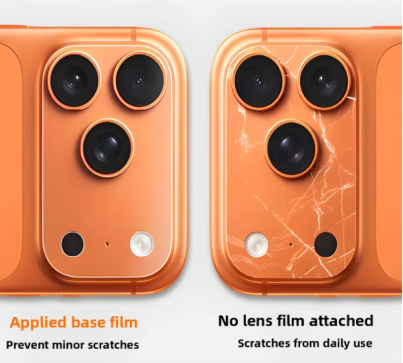 PROTECTOR TRASERO DE CAMARA PARA IPHONE 17 PRO ORANGE - 2