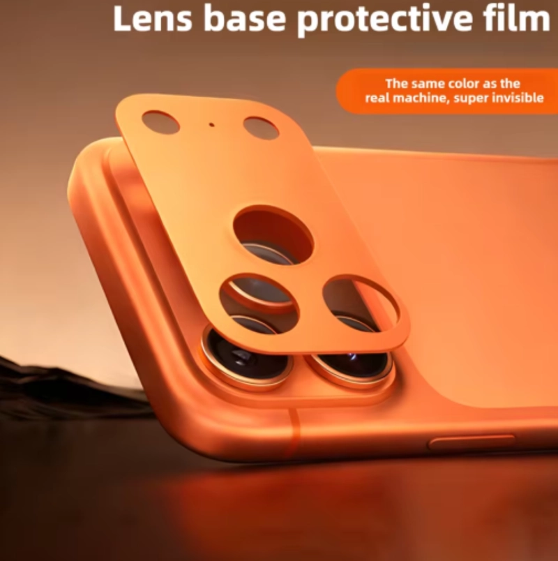 PROTECTOR TRASERO DE CAMARA PARA IPHONE 17 PRO ORANGE - 3