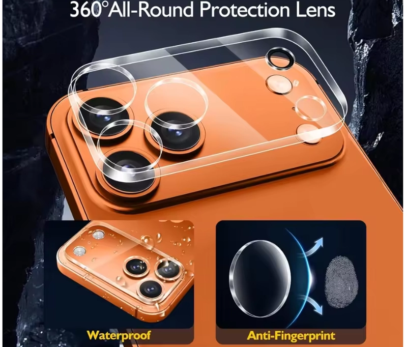 PROTECTOR TRASERO DE CAMARA PARA IPHONE 17 PRO TRANSPARENTE - 2