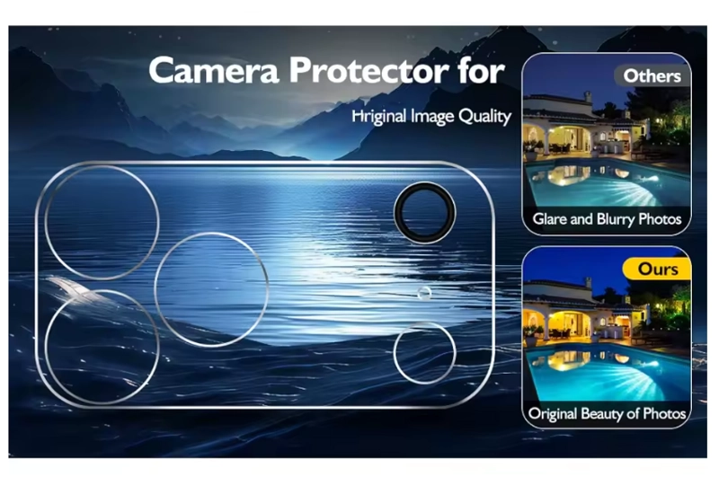 PROTECTOR TRASERO DE CAMARA PARA IPHONE 17 PRO TRANSPARENTE - 3