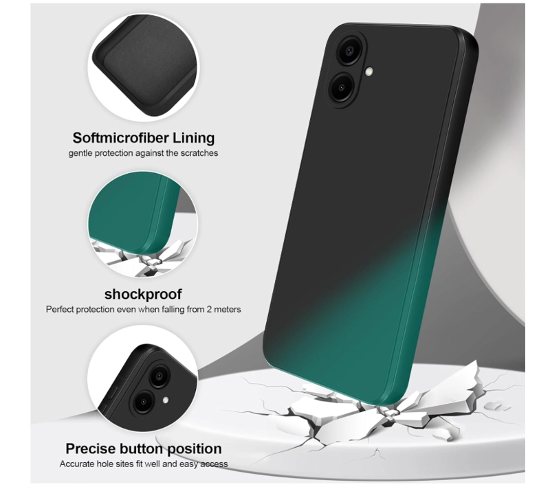 CARCASA FUNDA PARA SAMSUNG A06 5G SILICONA NEGRO - 3