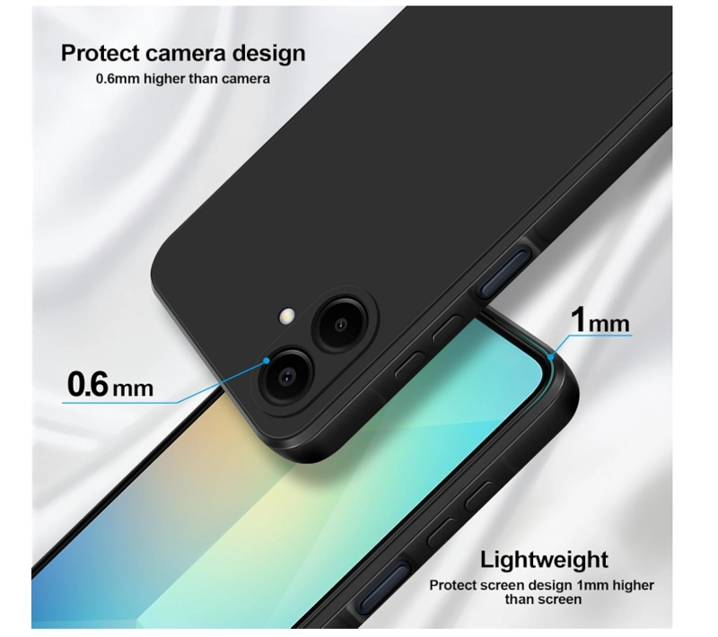 CARCASA FUNDA PARA SAMSUNG A06 5G SILICONA NEGRO - 4