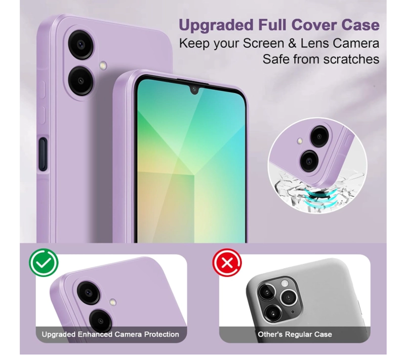 CARCASA FUNDA PARA SAMSUNG A07 SILICONA LILA - 2