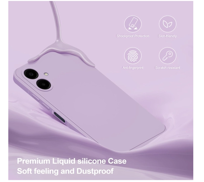 CARCASA FUNDA PARA SAMSUNG A07 SILICONA LILA - 3