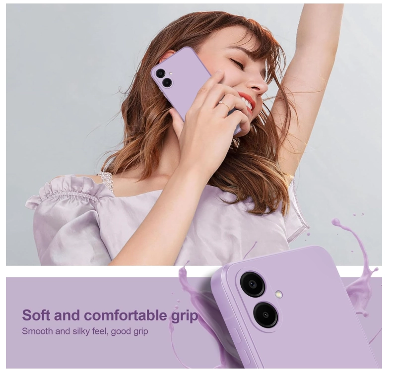 CARCASA FUNDA PARA SAMSUNG A07 SILICONA LILA - 4