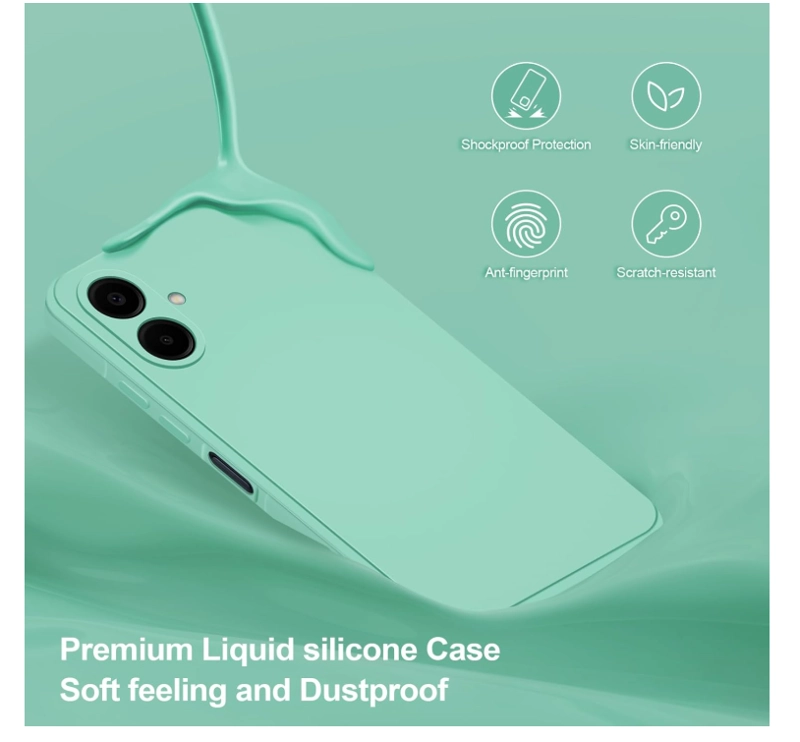 CARCASA FUNDA PARA SAMSUNG A07 SILICONA TURQUESA - 2