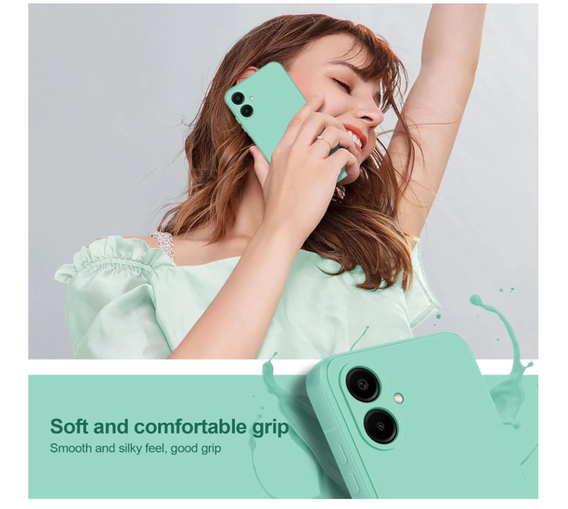 CARCASA FUNDA PARA SAMSUNG A07 SILICONA TURQUESA - 3