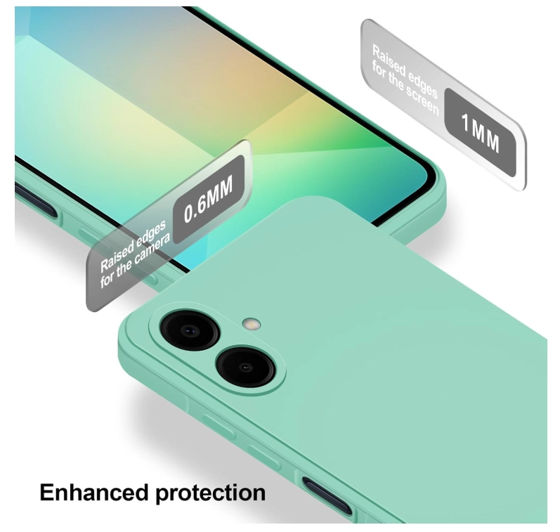 CARCASA FUNDA PARA SAMSUNG A07 SILICONA TURQUESA - 4