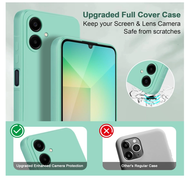 CARCASA FUNDA PARA SAMSUNG A07 SILICONA TURQUESA - 5
