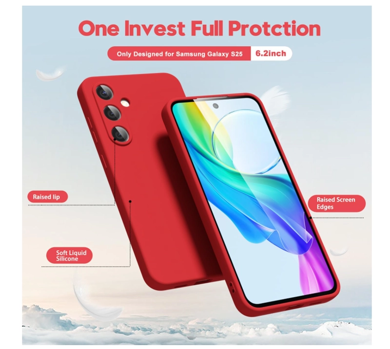 CARCASA FUNDA PARA SAMSUNG S26 SILICONA ROJO - 2