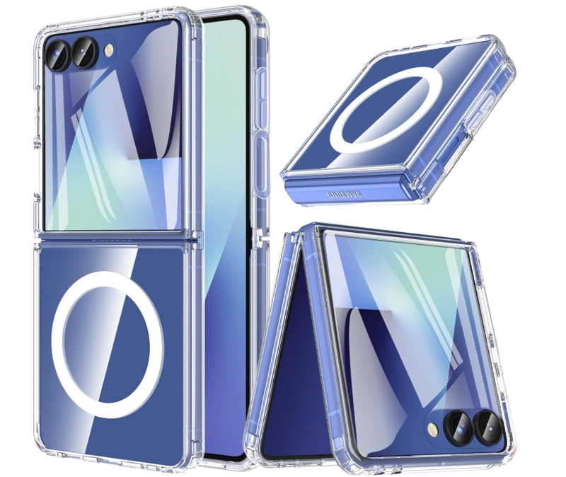CARCASA PARA SAMSUNG Z FLIP 7 TRANSPARENTE MAGSAFE - 2