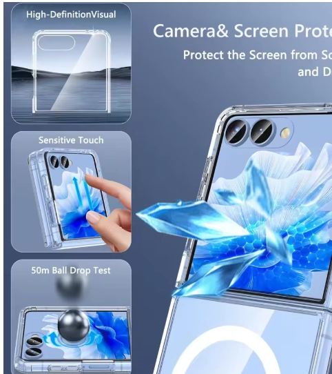 CARCASA PARA SAMSUNG Z FLIP 7 TRANSPARENTE MAGSAFE - 4
