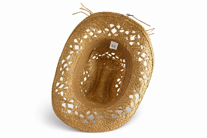 SOMBRERO DE PAJA VERANO PLAYA PRIMAVERA MARRON CAQUI - 3