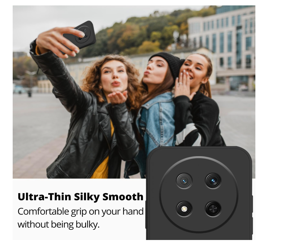 CARCASA FUNDA PARA HONOR MAGIC8 LITE SILICONA NEGRO - 3