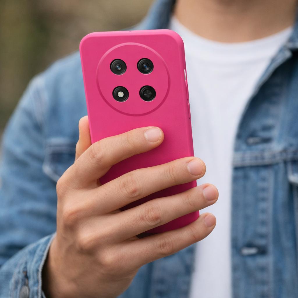 CARCASA FUNDA PARA HONOR MAGIC8 LITE SILICONA FUCSIA - 2