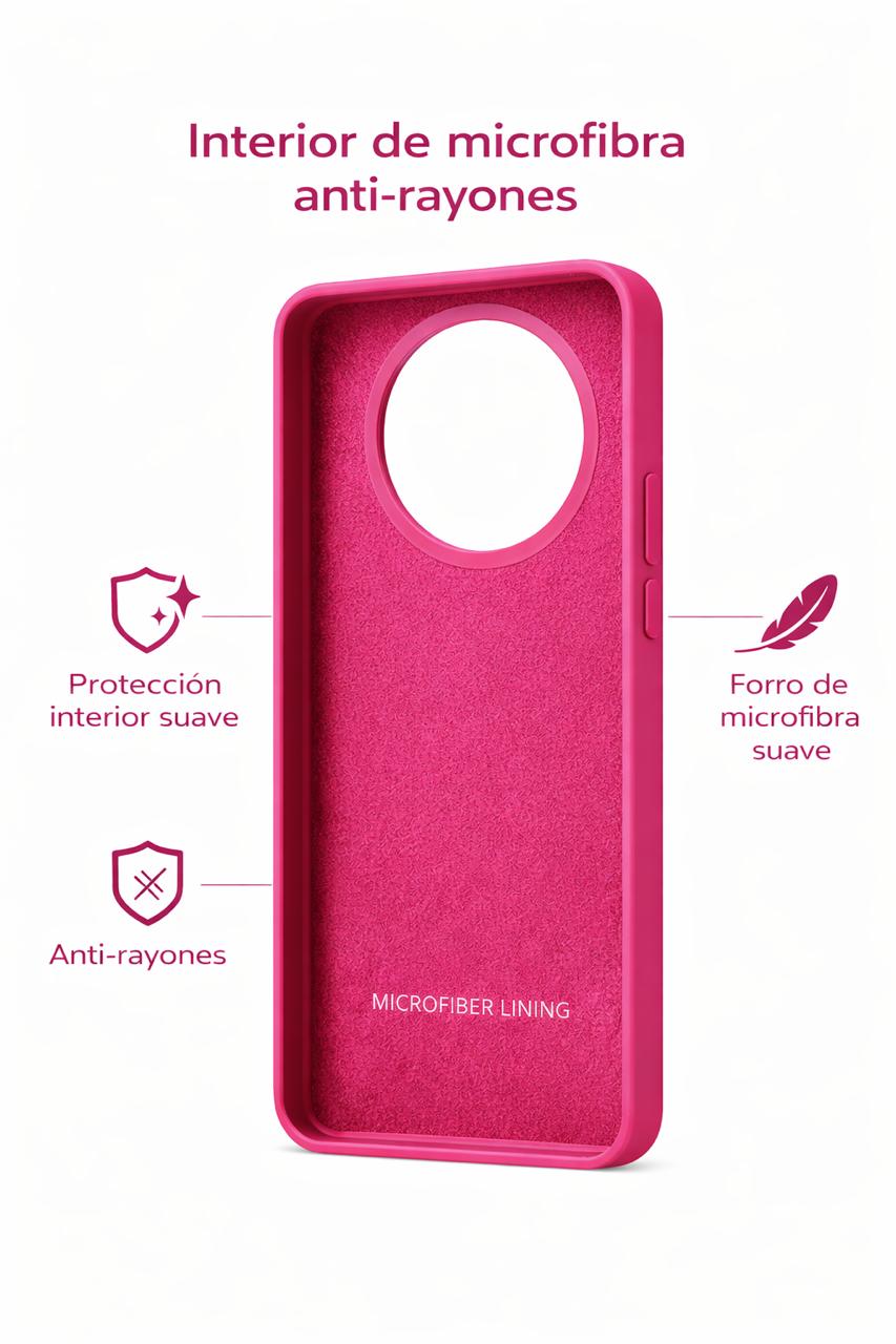 CARCASA FUNDA PARA HONOR MAGIC8 LITE SILICONA FUCSIA - 4