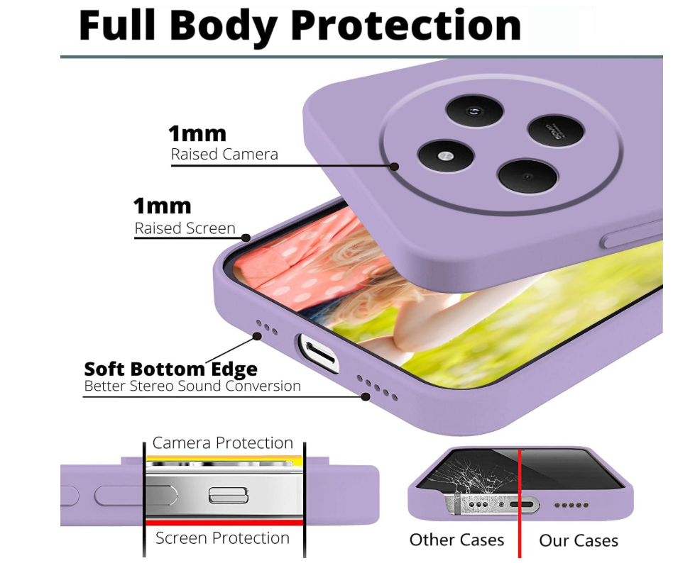 CARCASA FUNDA PARA XIAOMI 14C 5G SILICONA LILA - 5