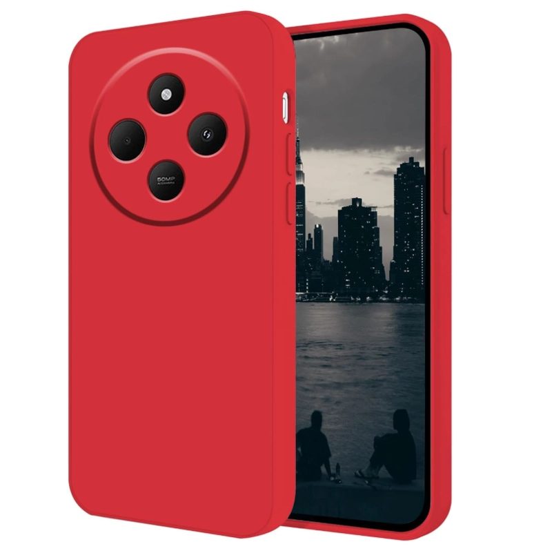 GENÉRICO CARCASA FUNDA PARA XIAOMI 14C 5G SILICONA ROJO