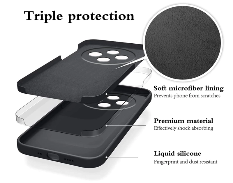 CARCASA FUNDA PARA XIAOMI 14C 5G SILICONA NEGRO - 5