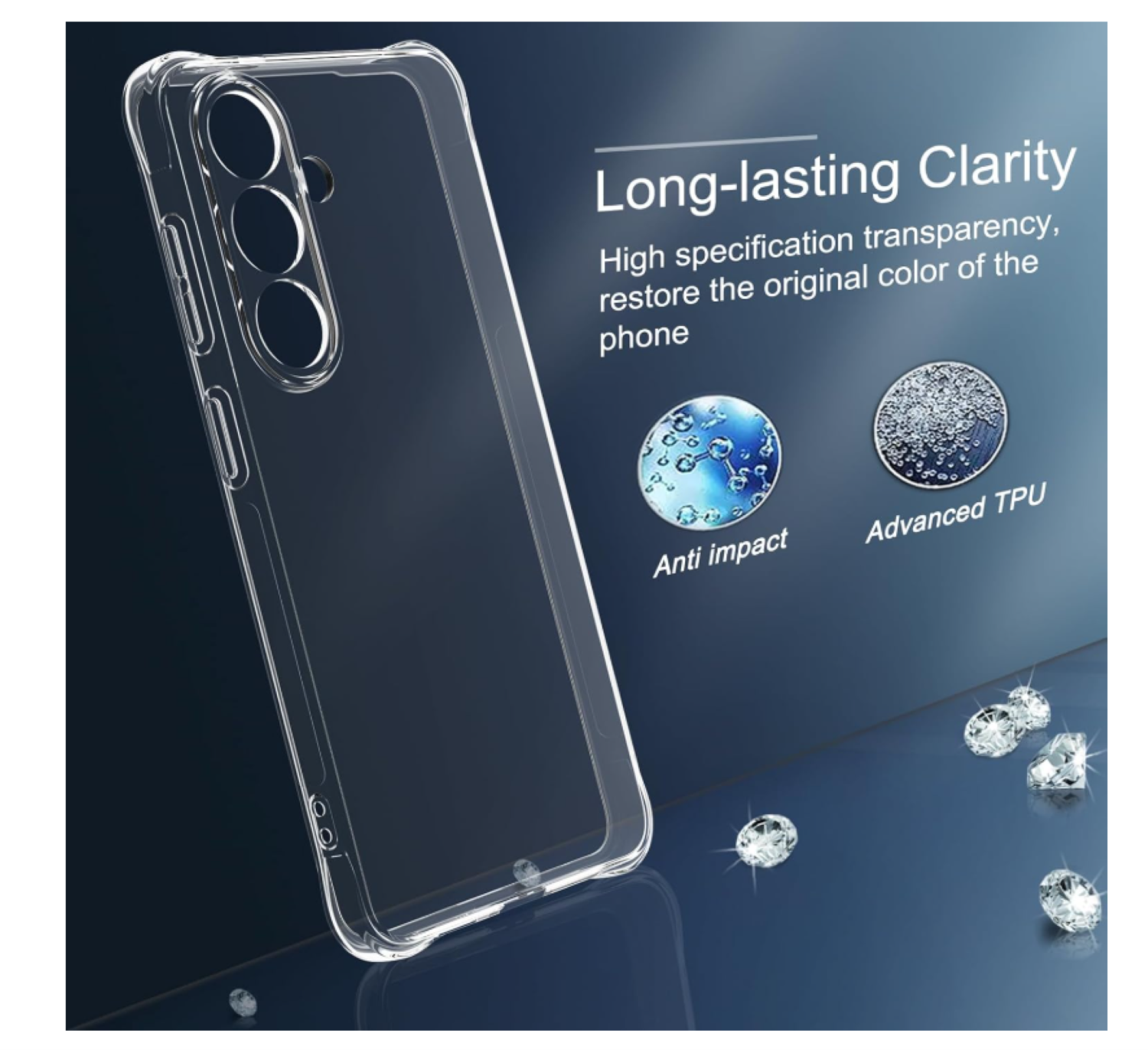 CARCASA PARA SAMSUNG S26 TRANSPARENTE REFORZADA - 3